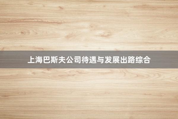 上海巴斯夫公司待遇与发展出路综合